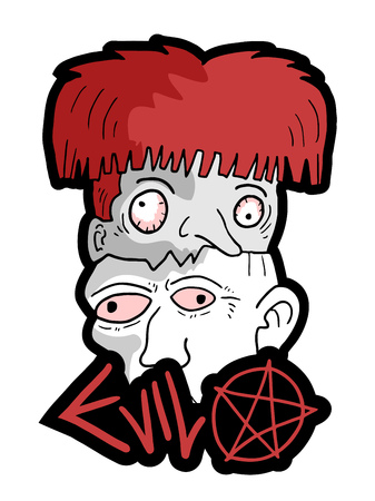 Halloween fear headsのイラスト素材