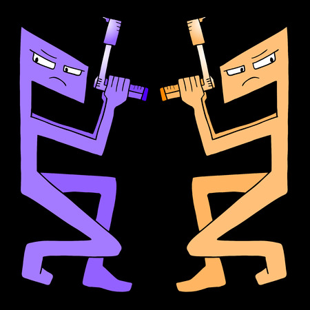 two detectivesのイラスト素材