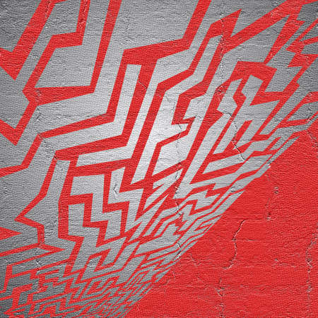 Red metal maze