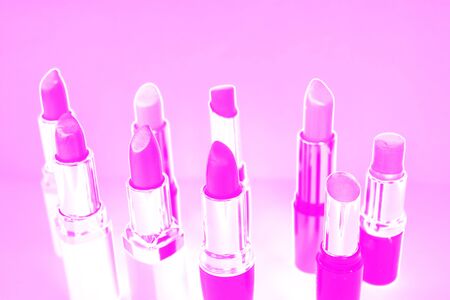 pink lipstickの写真素材