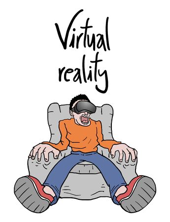 virtual reality experienceのイラスト素材