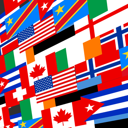 world flags backgroundのイラスト素材