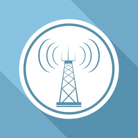 Telecommunications tower iconのイラスト素材