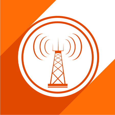 Telecommunications tower iconのイラスト素材