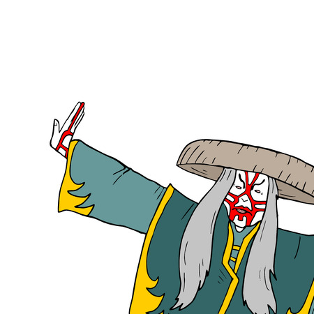 creative oriental characterのイラスト素材