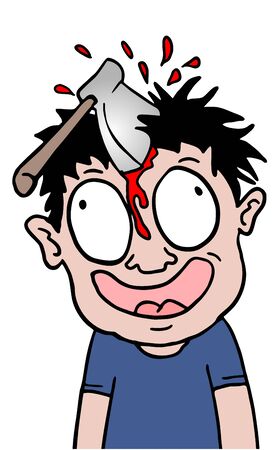 funny crazy characterのイラスト素材