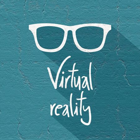 virtual reality iconの写真素材