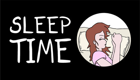 sleep time illustrationのイラスト素材