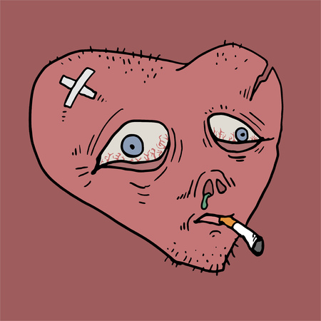 broken heartのイラスト素材