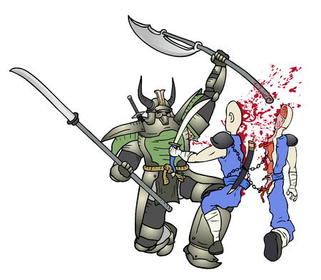 samurai fightのイラスト素材