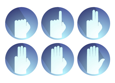 hands counting symbolのイラスト素材