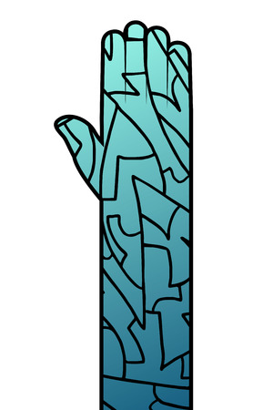 creative hand illustrationのイラスト素材