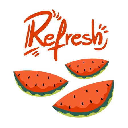 watermelon illustrationのイラスト素材