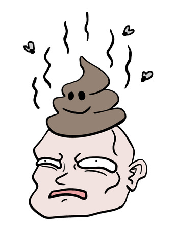 head with shitのイラスト素材