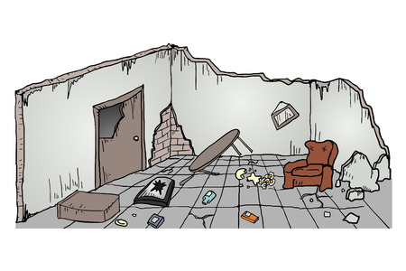 Ruins houseのイラスト素材