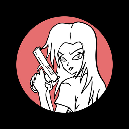 girl drawのイラスト素材