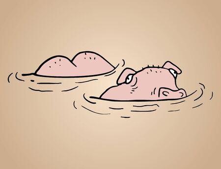 funny drit pigのイラスト素材