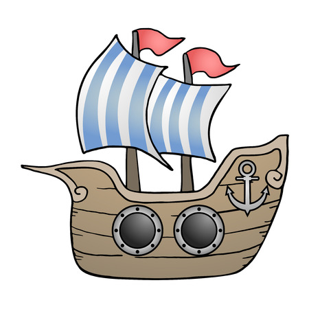 marine ship illustrationのイラスト素材