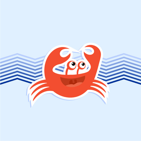 funny crabのイラスト素材