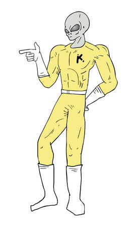 strong alienのイラスト素材