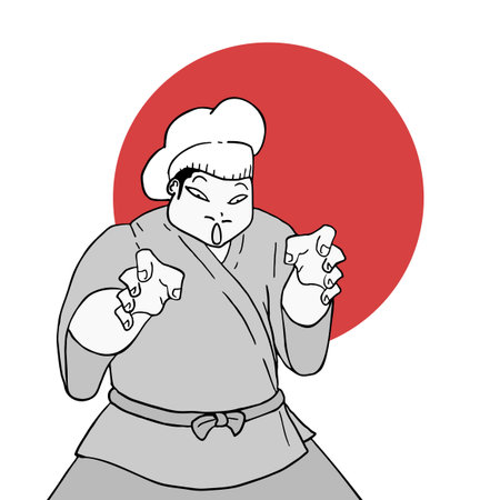 funny japanese chefのイラスト素材
