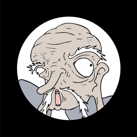 funny old manのイラスト素材