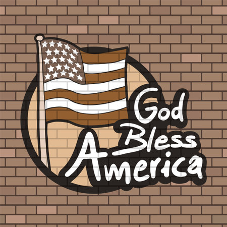 American patriot flagのイラスト素材