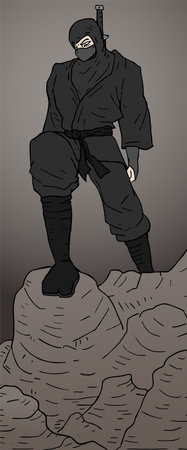 ninja illustrationのイラスト素材