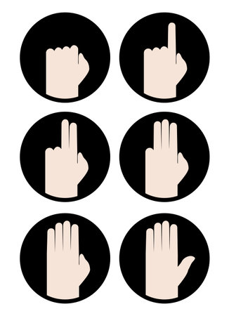 hands counting symbolのイラスト素材