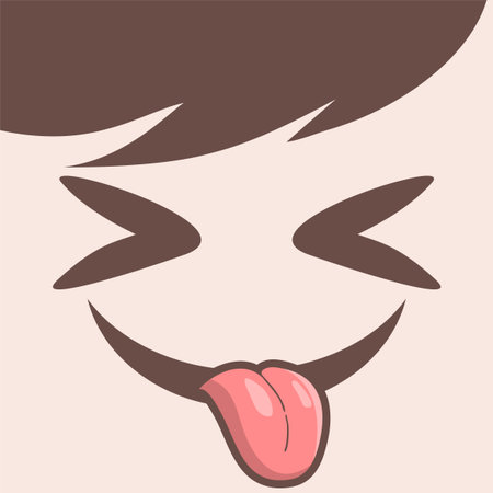 funny derision expressionのイラスト素材