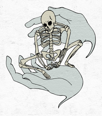 skeleton illustrationの写真素材