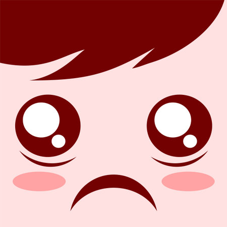 Sad expression designのイラスト素材