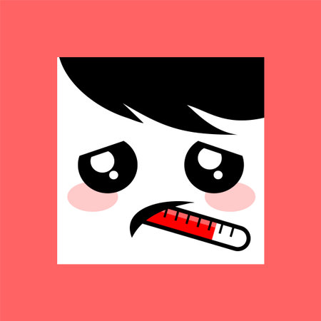 sick faceのイラスト素材