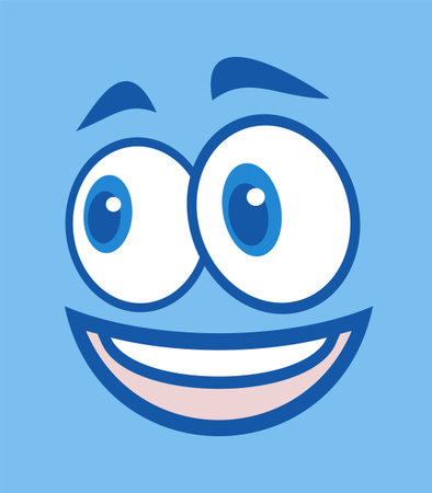 funny cartoon faceのイラスト素材