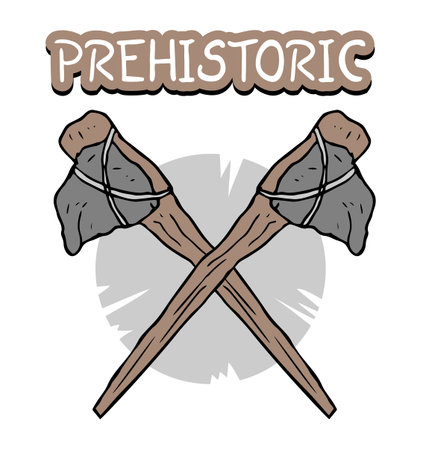 Prehistoric ax symbolのイラスト素材