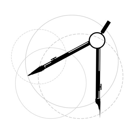 Compass tool drawのイラスト素材