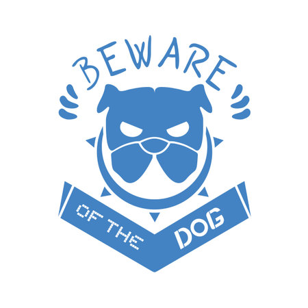 danger dog messageのイラスト素材