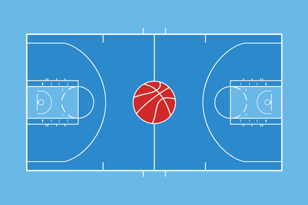 basketball court illustrationのイラスト素材