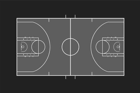 basketball court illustrationのイラスト素材