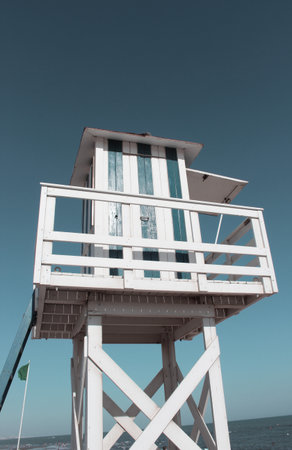 Beach guard towerの写真素材