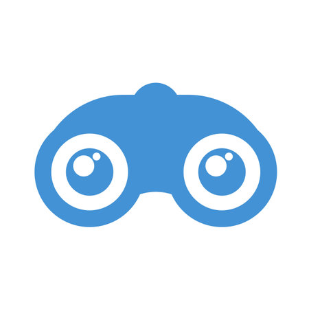 Binocular flat iconのイラスト素材