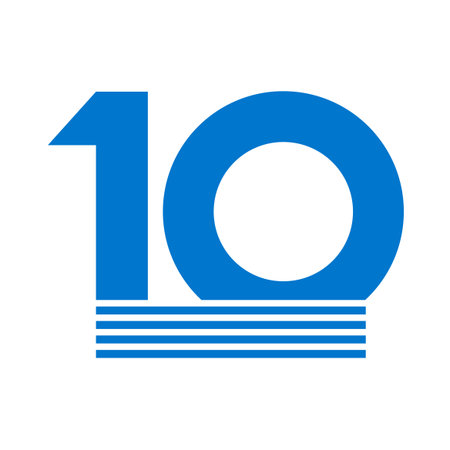 10th anniversary emblemのイラスト素材