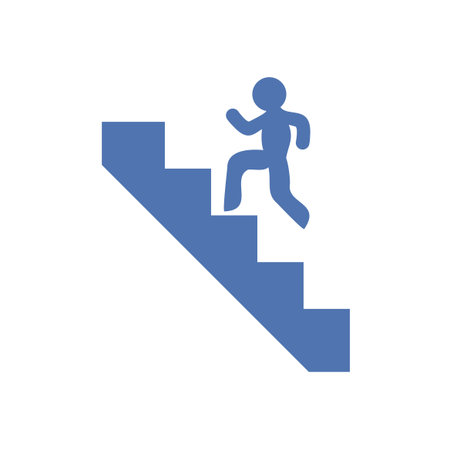 Climbing stairs icon