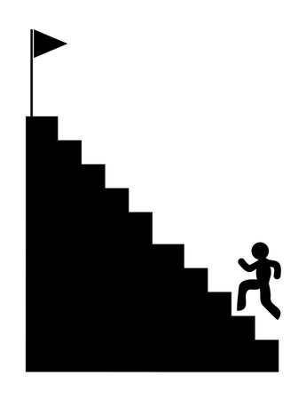 climbing stairs iconのイラスト素材