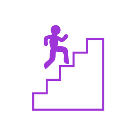 climbing stairs iconのイラスト素材