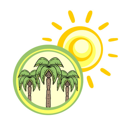 palm tree illustrationのイラスト素材