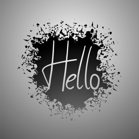 Creative hello messagelのイラスト素材