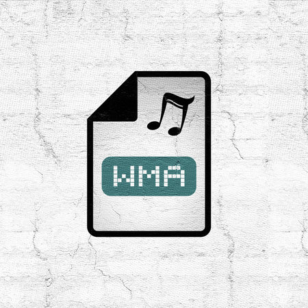 computer wma file iconの写真素材