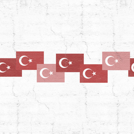 Imaginative design of Turkey flagsの写真素材