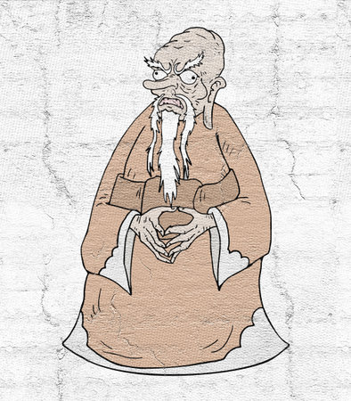 funny old manの写真素材